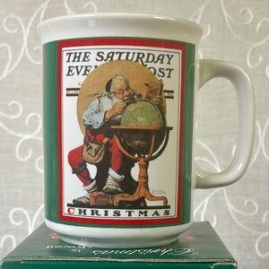 Vintage Norman Rockwell Dec 4, 1926  Christmas Cover Coffee Tea Mug Cup.  10oz